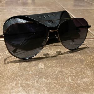 DIFF eyewear black aviators